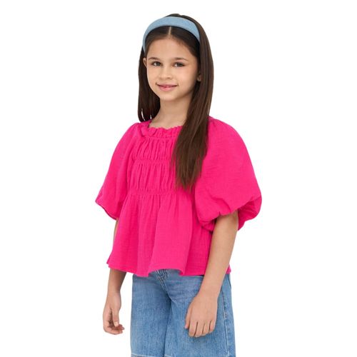 Blusa rosada sólido para niña