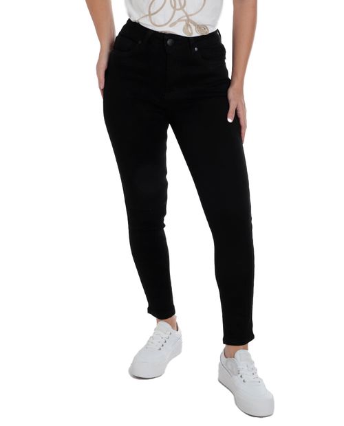 Jeans Unexpected skinny negro de cintura alta para mujer