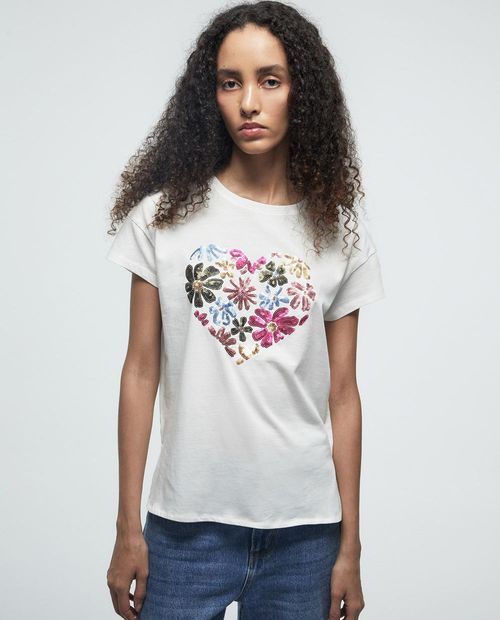 Camiseta Sfera blanca de mangas cortas para mujer
