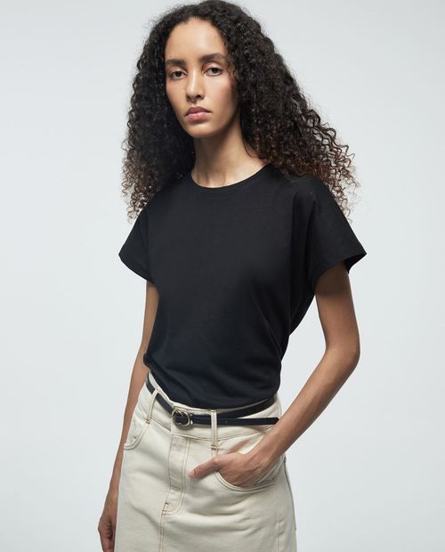 Camiseta Sfera negra de mangas cortas para mujer