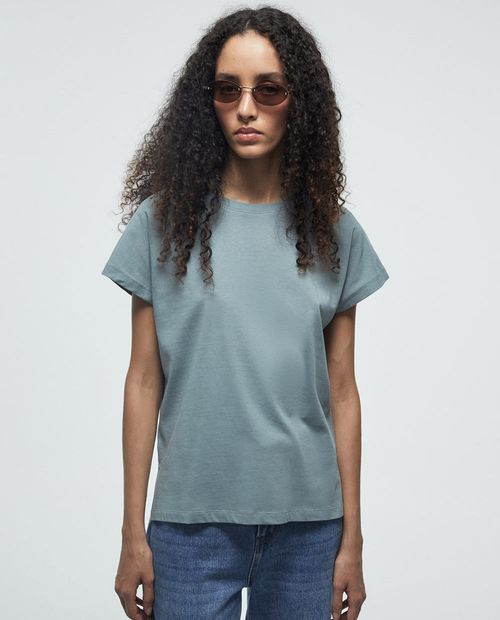 Camiseta Sfera celeste de mangas cortas para mujer