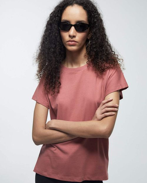 Camiseta Sfera rosada de mangas cortas para mujer