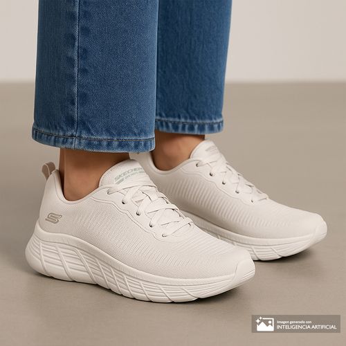 Zapato casual Skechers color blanco para mujer