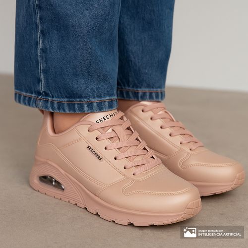 Zapato casual Skechers color rosado para mujer