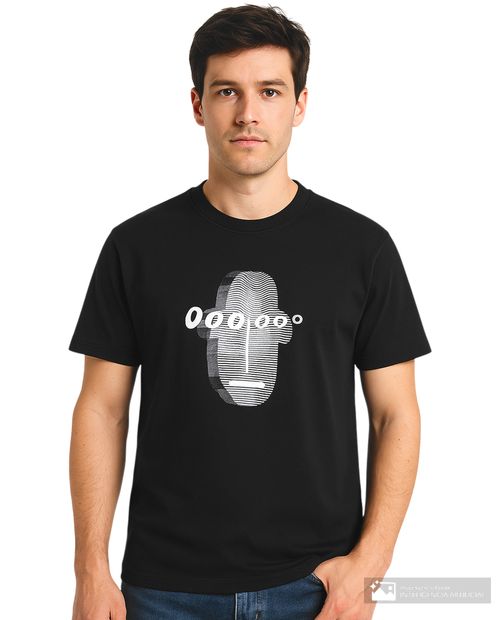 Camiseta Denim and Flower relaxed fit negra con estampado "Mind full" para hombre