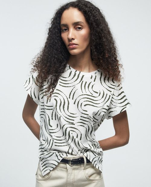 Camiseta Sfera estampada manga corta para mujer