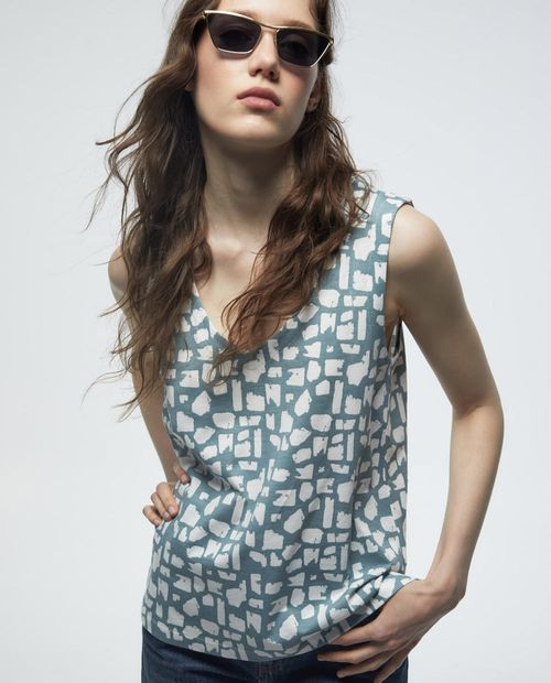 Camiseta Sfera tank top estampada sin mangas para mujer