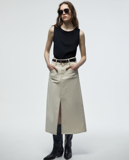 Camiseta Sfera tank top negra sin mangas para mujer