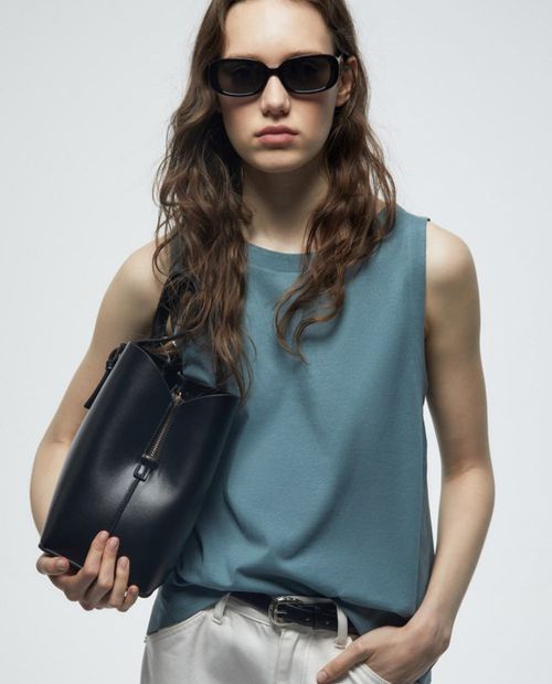 Camiseta Sfera tank top azul sin mangas para mujer