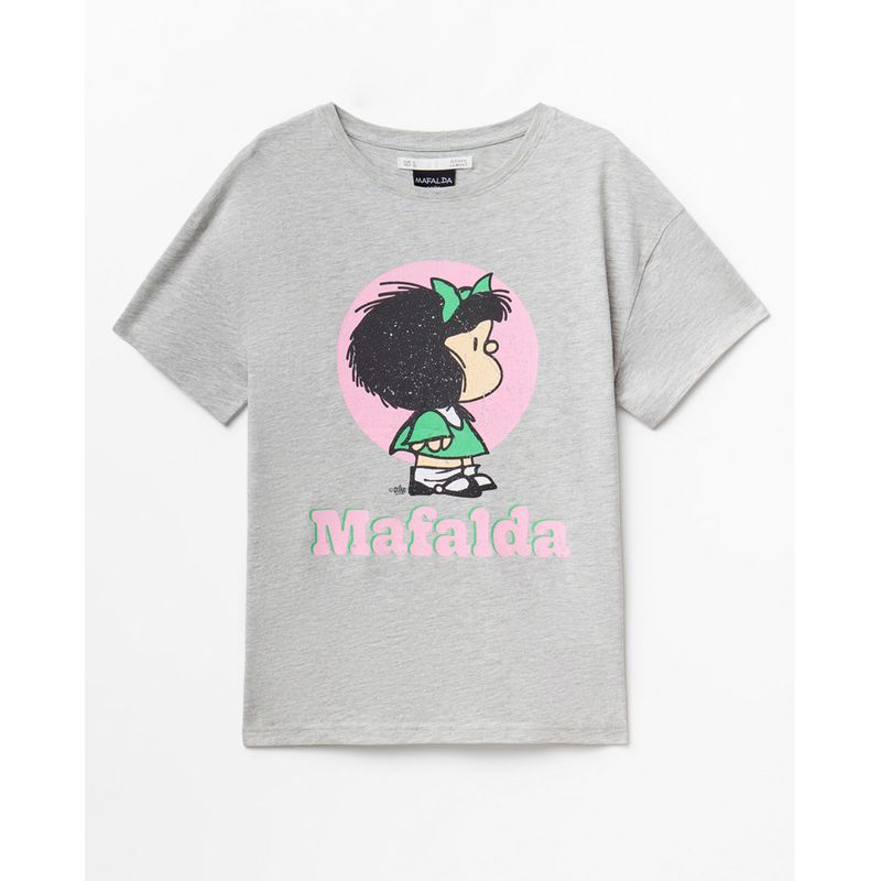 Camiseta Sfera estampada de Mafalda manga corta para mujer Siman