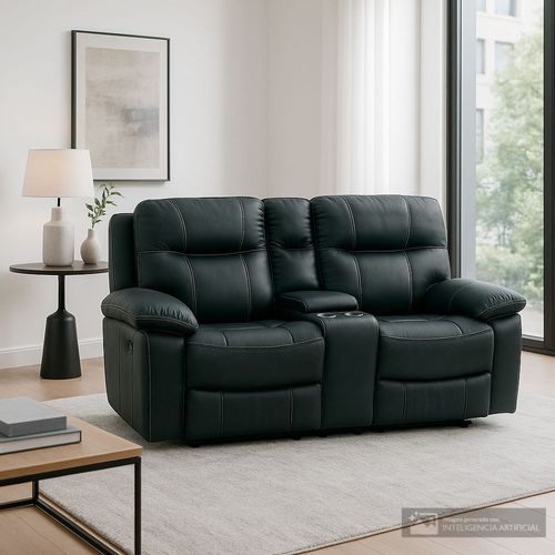 Love seat reclinable con consola Colombo