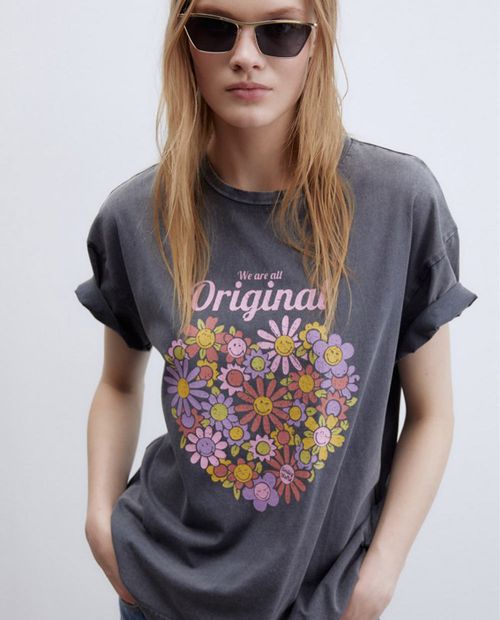 Camiseta Sfera estampada de mangas cortas para mujer