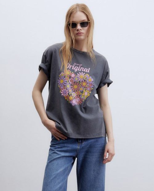 Camiseta Sfera estampada de mangas cortas para mujer