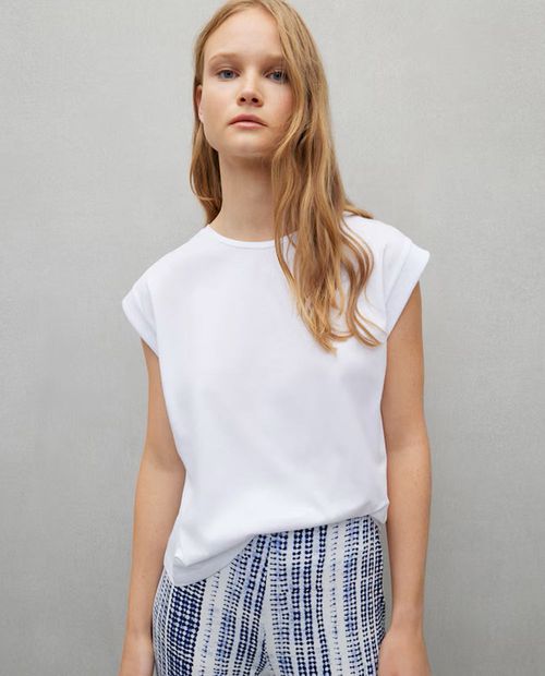 Camiseta Easy Wear blanca mangas cortas para mujer