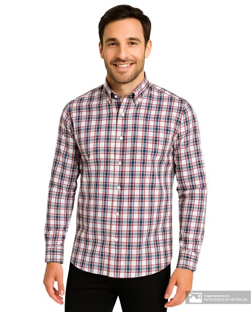 Camisa casual Carven multicolor cuadriculada para hombre