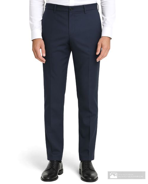 Pantalón chino Izod straight fit azul oscuro sólido para hombre