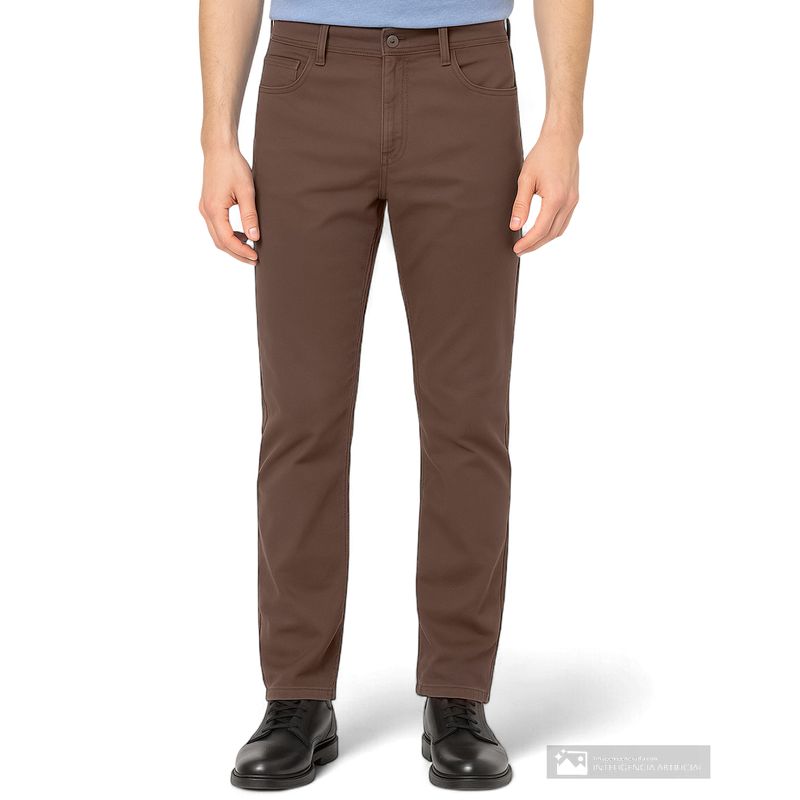 Pantalón Izod slim fit café sólido para hombre Siman El Salvador