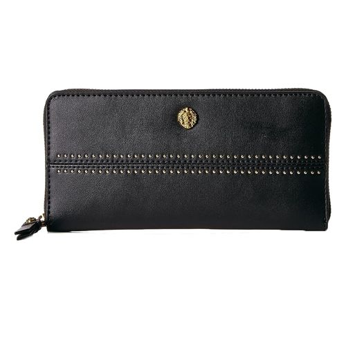 Billetera zip around Anne Klein color negro para mujer