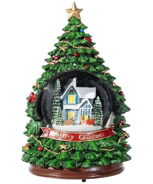 Árbol navideño con esfera de vidrio 16.5 x 16.5 x 23.5 cm