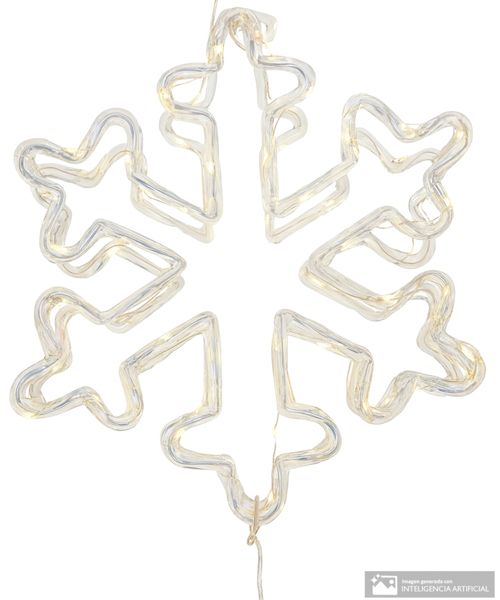 Figura de luz con forma de copo de nieve 26 x 5 x 30 cm