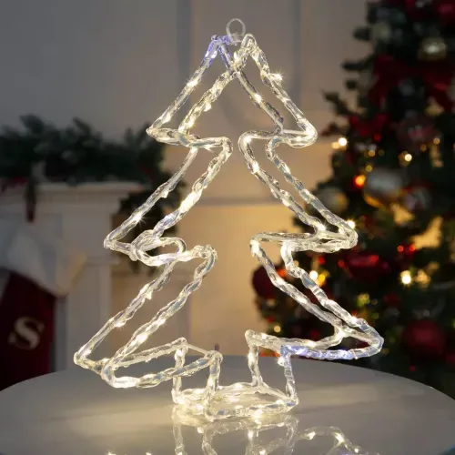 Figura de luz  con forma de árbol 28 x 4.5 x 33 cm