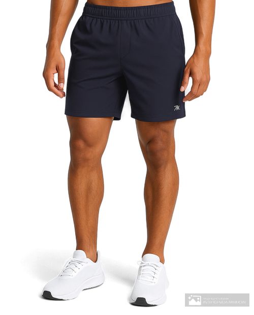 Short deportivo Teammate athletic fit azul navy sólido para hombre