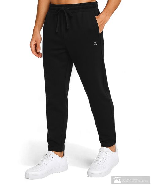 Jogger deportivo Teammate athletic fit negro sólido para hombre