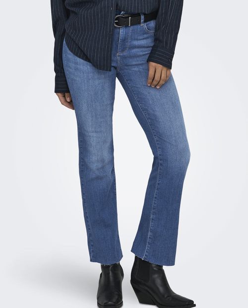 Jeans Only flare azul largo 32" de cintura alta para mujer
