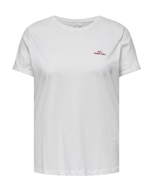 Camiseta Only Carmakoma blanca manga corta para mujer