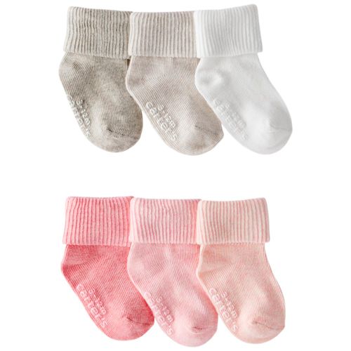 Set de 6 pares de calcetines multicolor para bebé niña