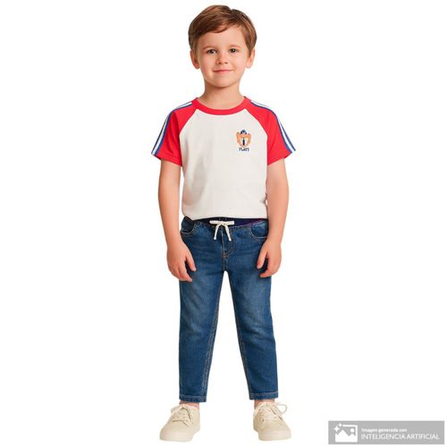 Camiseta multicolor con estampado para niño