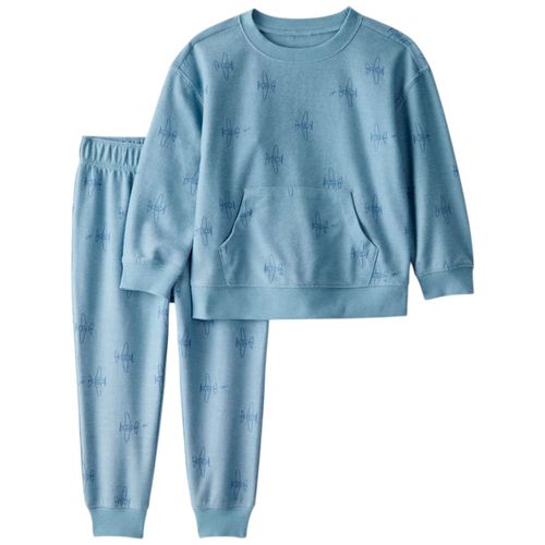 Conjunto de 2 piezas celestes con estampado para niño
