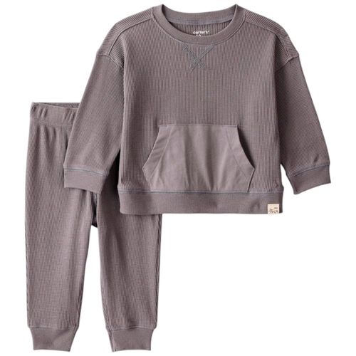 Conjunto de 2 piezas grises sólido para bebé niño