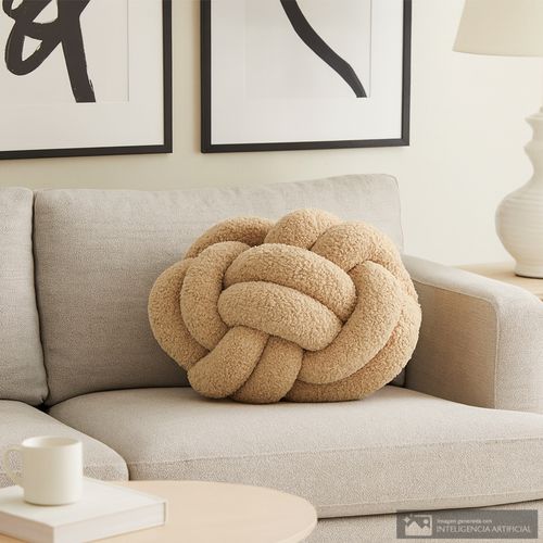 Cojín con forma de nudo decorativo de poliéster