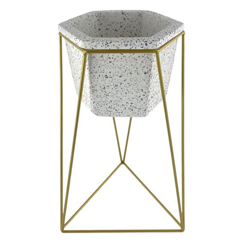 Maceta de concreto con base 20x18x36.5 cm