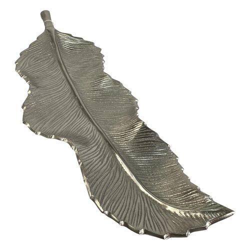 Bandeja decorativa con forma de hoja 64x19.5x6 cm