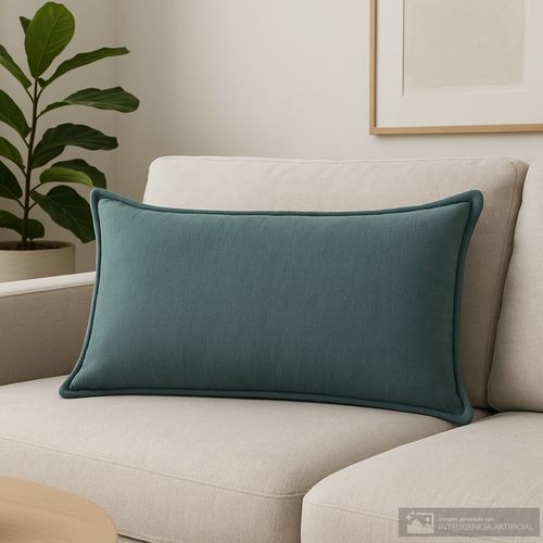 Cojín rectangular decorativo de poliéster con diseño sólido 30x50 cm