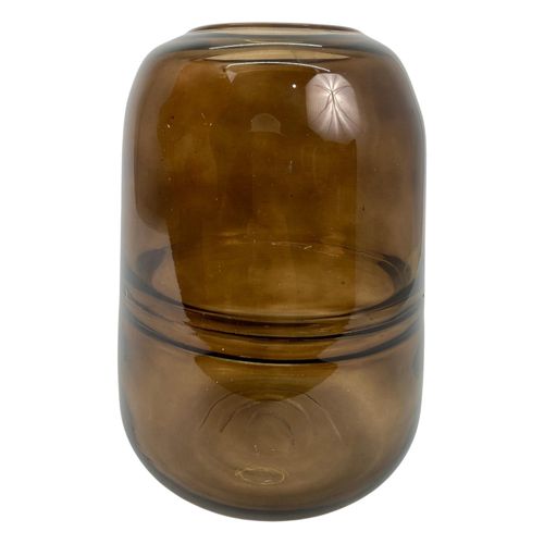 Florero de vidrio translúcido 18.5x23 cm