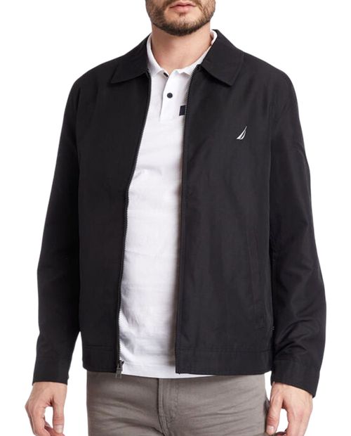 Chaqueta Nautica negra sólida para hombre