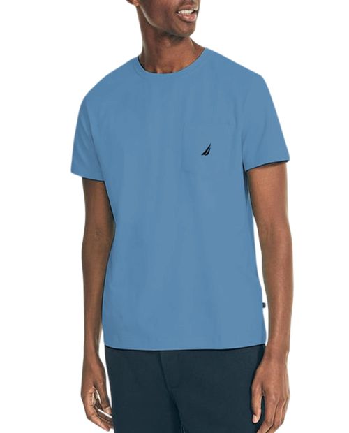 Camiseta Nautica regular fit azul sólida para hombre