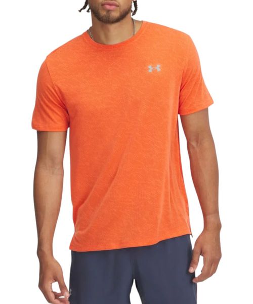 Camiseta deportiva Under Armour heather anaranjada para hombre