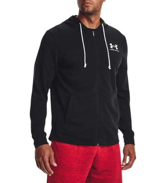 Suéter deportivo hoodie Under Armour negro sólido para hombre