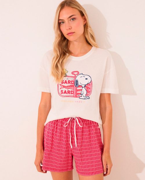 Pijama con short Women Secret estampado de Snoopy para mujer