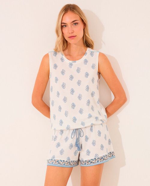 Pijama con short Women Secret estampada para mujer