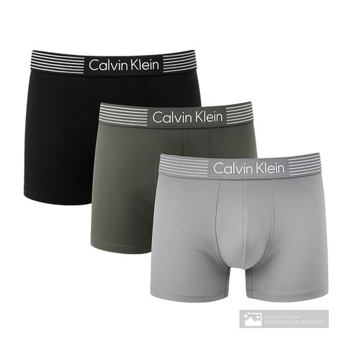 Pack de 3 boxers brief Calvin Klein multicolor sólidos para hombre