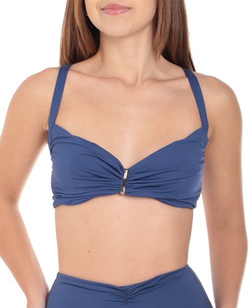 Top de Bikini Énfasis azul para mujer
