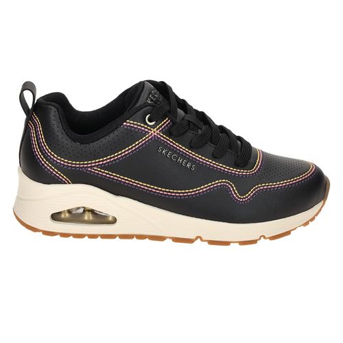 Zapato casual Skechers UNO color negro para mujer