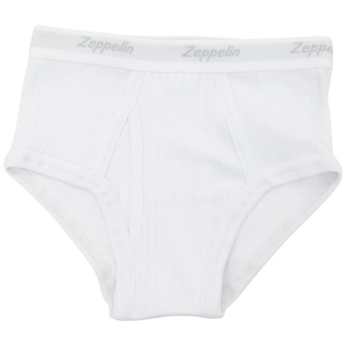 Calzoncillo blanco acanalado para niño