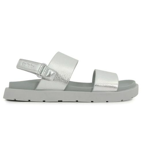 Sandalia casual Colloky color plateado para niña