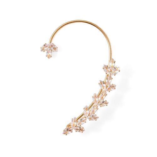 Arete trepador dorado para mujer